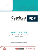 Orientaciones Para La Evaluación Al Término Del Periodo Lectivo-2019