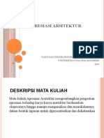 Apresiasi Arsitektur: Fakultas Teknik Program Studi Arsitektur Universitas Nusa Nipa Maumere 2019