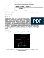 Informe N°6 Single Stage Cascode Amplifier Research: Universidad San Francisco de Quito