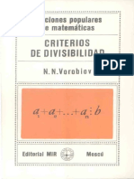 Criterios de Divisibilidad Vorobiov