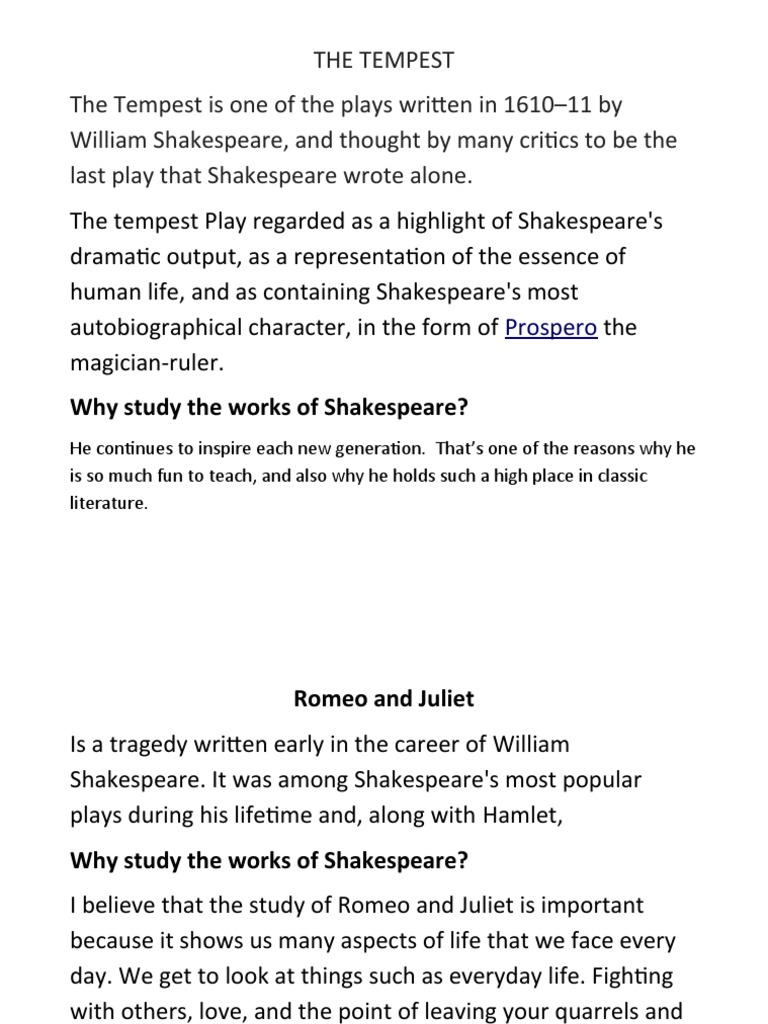The Tempest | PDF