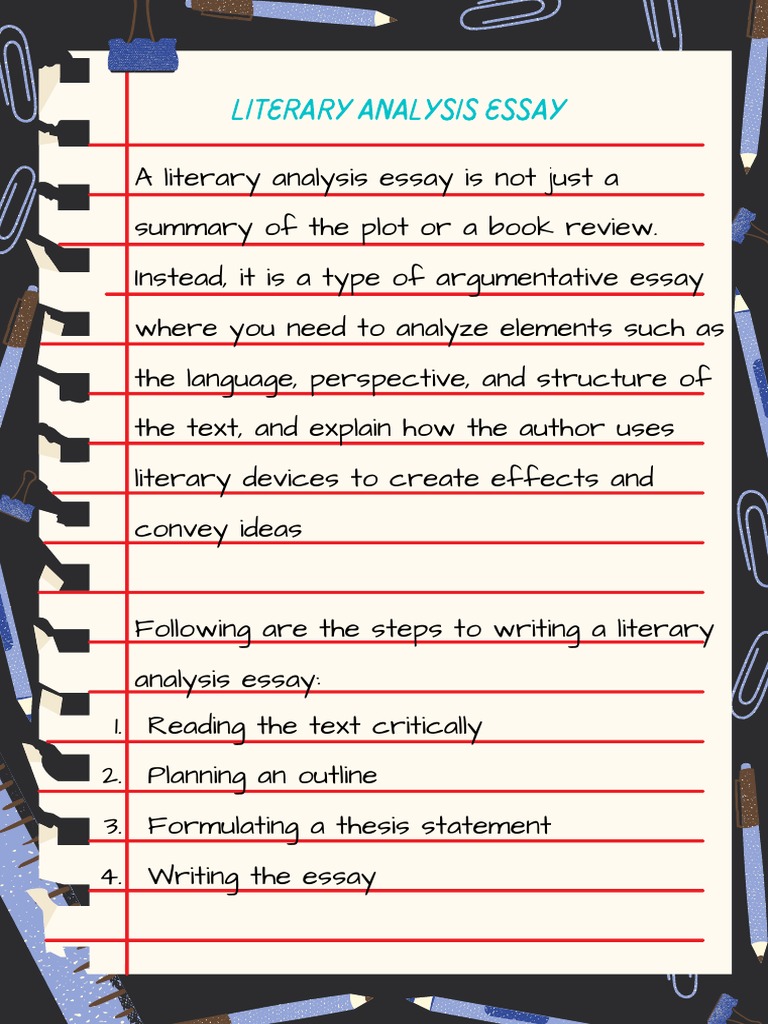 Steps For Writing A Literary Analysis | Download Free PDF | Essays ...
