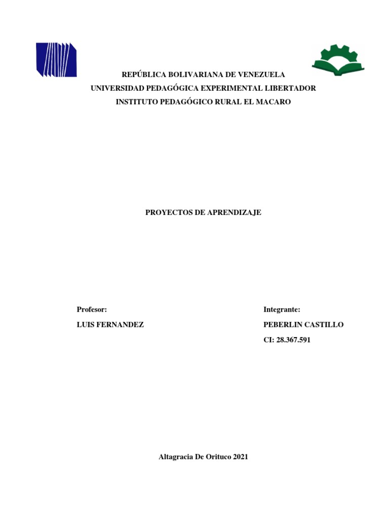Proyectos de Aprendizaje en Educación | PDF | Aprendizaje | Evaluación