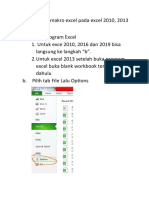 Mengaktifkan Makro Excel Pada Excel 2010 - 2013 - 2016