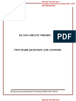 Ee2151circuit Theory 2marks