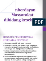 Pemberdayan Masyarakat Dibidang Kesehatan