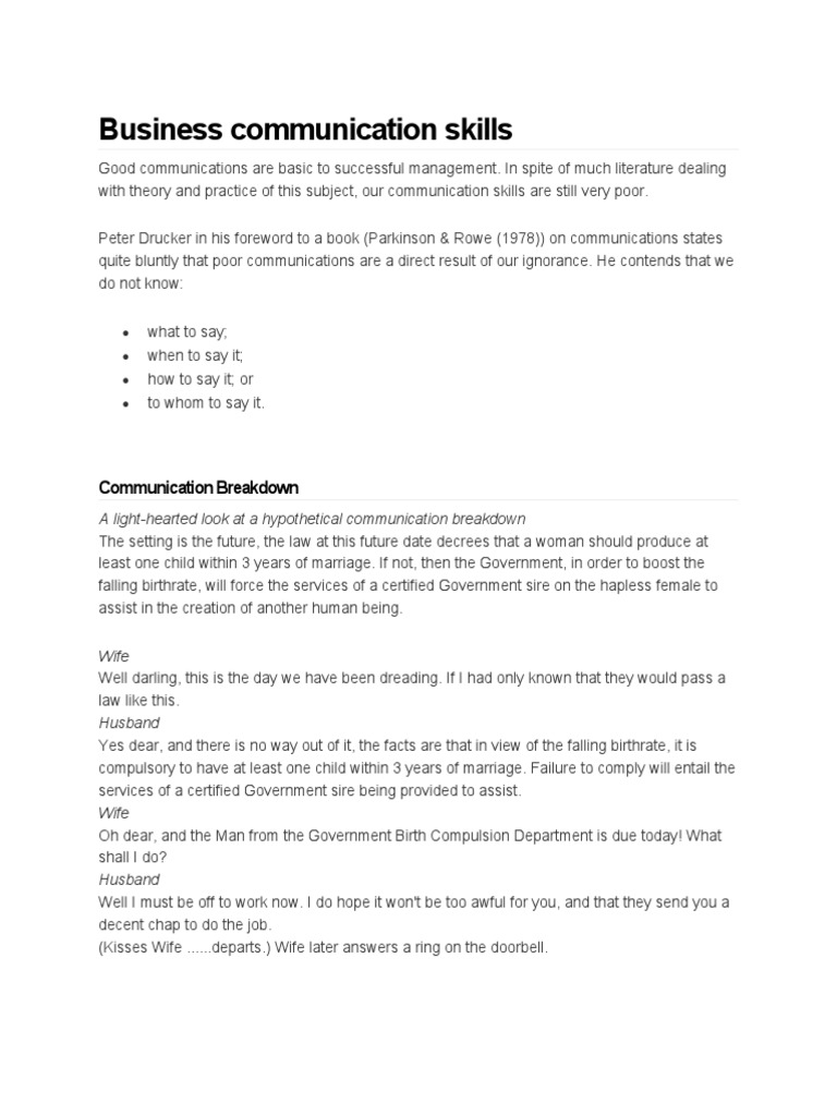 Communication Breakdown | Download Free PDF | Communication | Negotiation