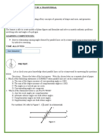 Topic: Parallel Lines Cut by A Transversal Week 3 Content Standard