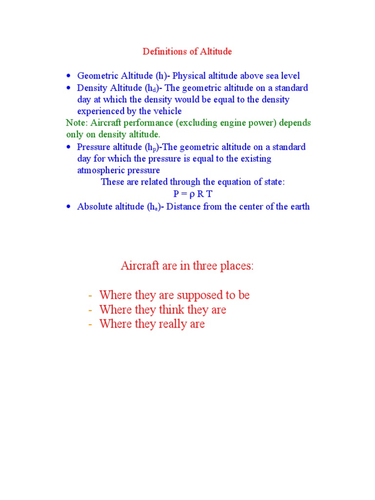 Understanding Altitude Types and Equations | PDF | Science & Mathematics
