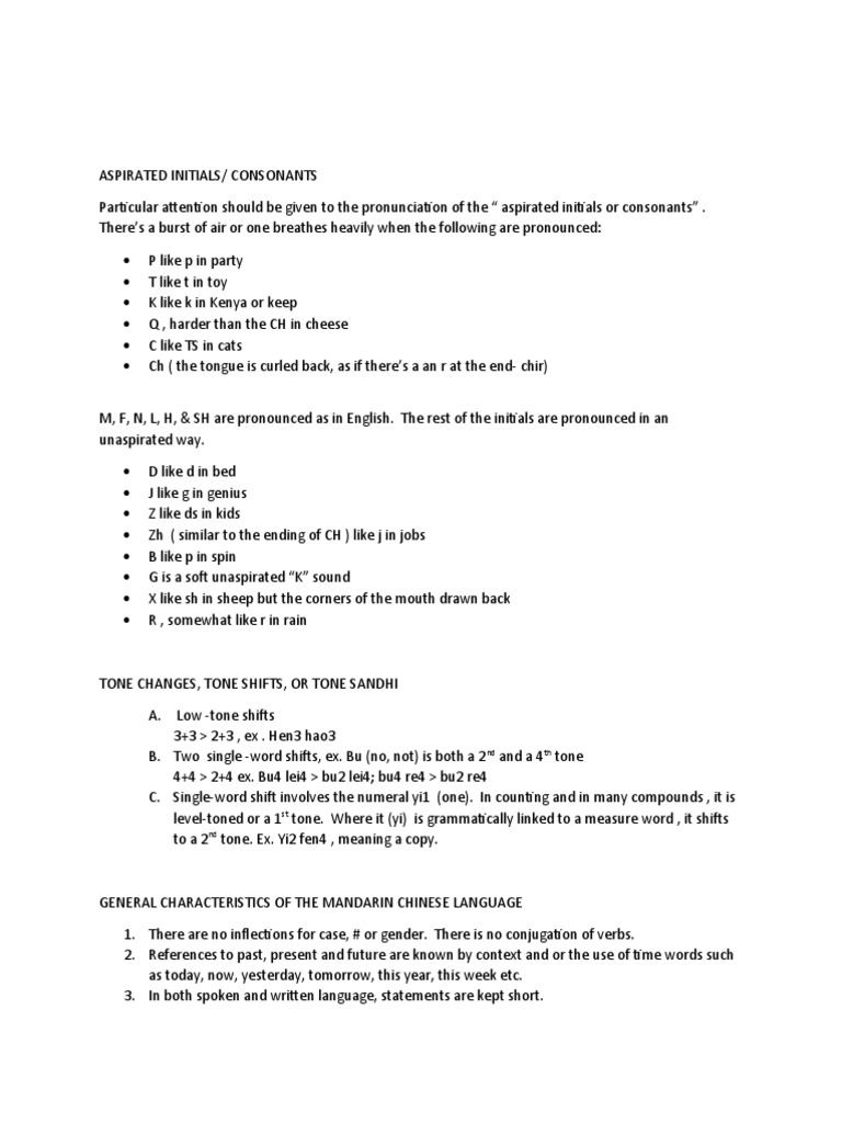Aspirated Consonants PDF Tone (Linguistics) English Language