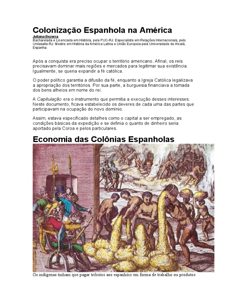 Colonização Espanhola na América | PDF | Espanha | Império Espanhol