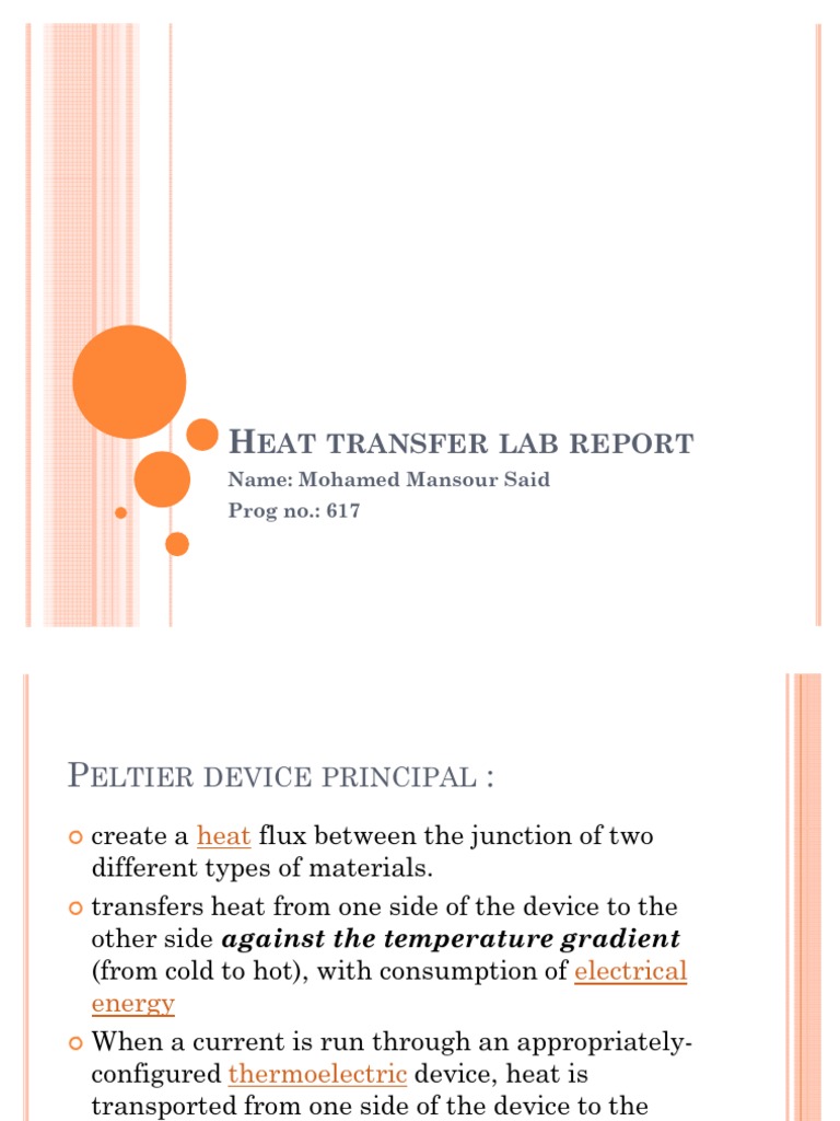Heat Transfer Lab Report PDF