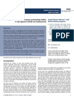 Análisis de Estrés, Ansiedad y Cuidado de Hábitos en España Tras El Confinamiento Por Covid