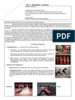 PE 2 - Rhythmic Activities: Background Information For Learners/Panimula (Susing Konsepto)