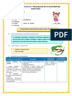 DIA 4 SESION DE APRENDIZAJE Interpretamos Equivalencias para Tomar Decisiones