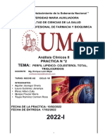 Perfil Lipidico - Colesterol Total, Trigliceridos