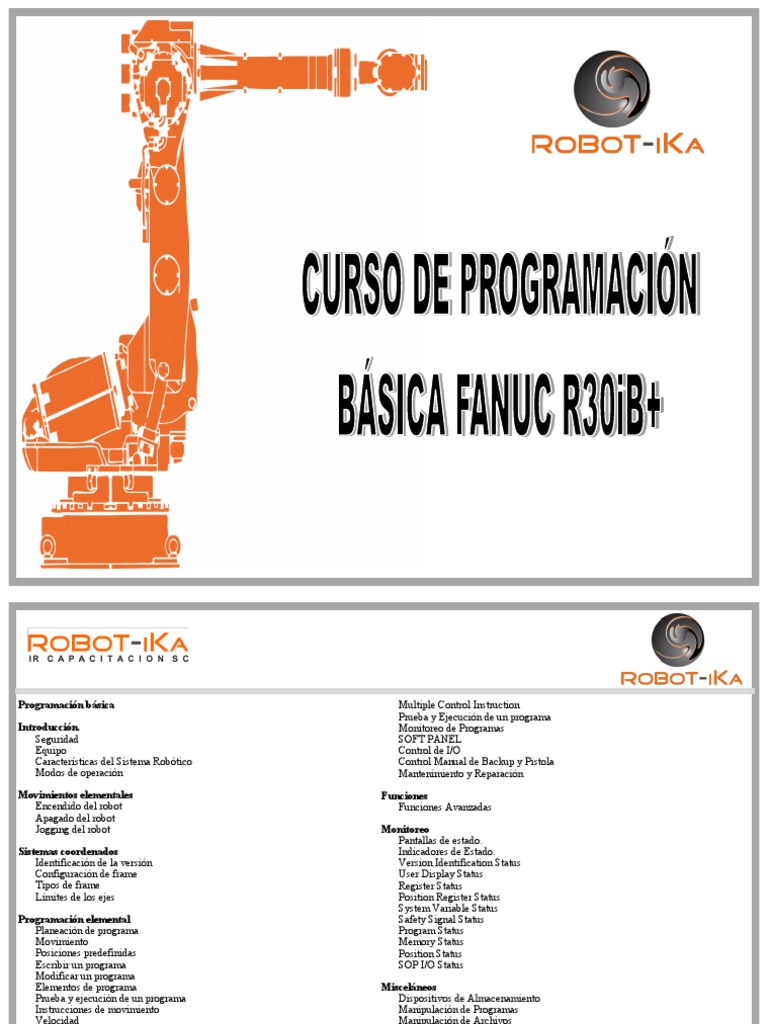 Manual Fanuc R30iB+ | Descargar gratis PDF | Robótica | Robot
