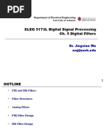 ELEG 5173L Digital Signal Processing Ch. 5 Digital Filters: Department of Electrical Engineering