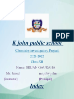 K John Public School: Chemistry Investigatory Project