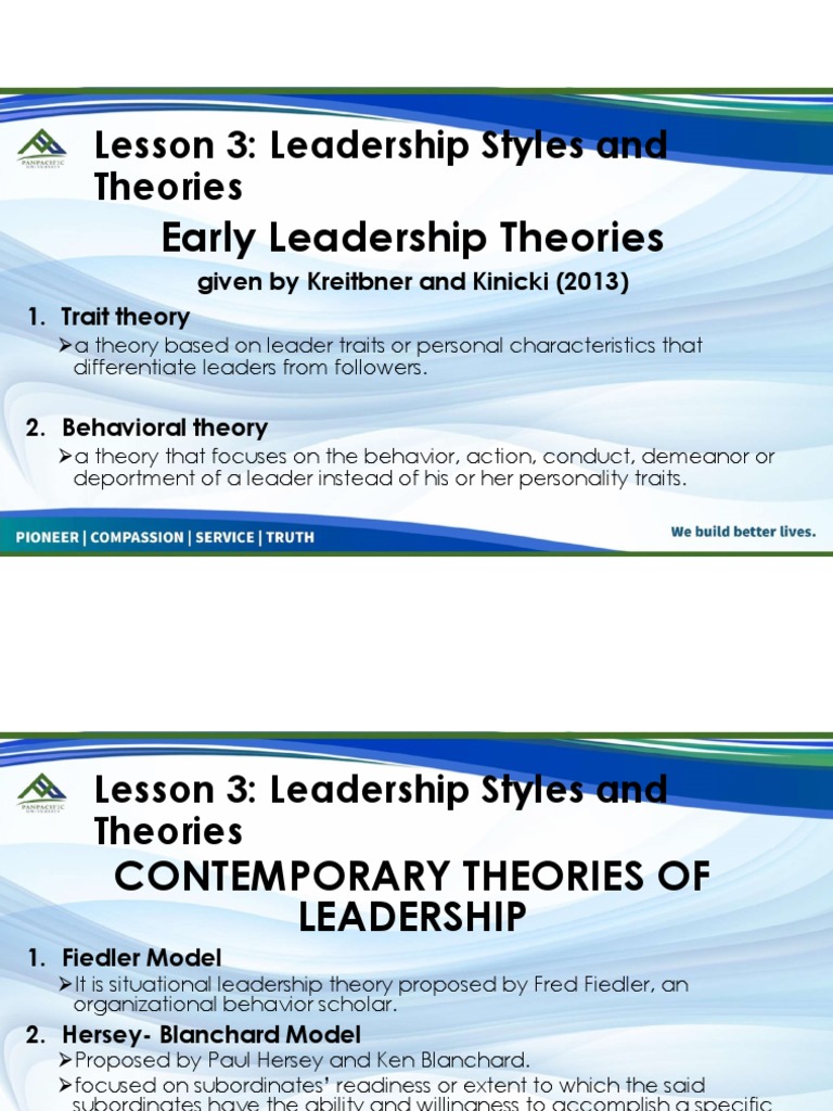 Leadership Theories and Styles Overview | PDF | Leadership | Leadership