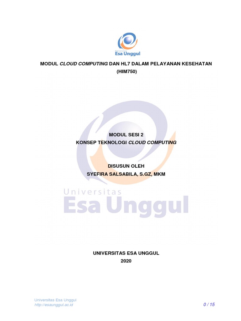 Modul Cloud Computing untuk Kesehatan | PDF | Komputer