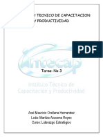 Tarea No 3. INSTITUTO TECNICO DE CAPACITACION Y PRODUCTIVIDAD