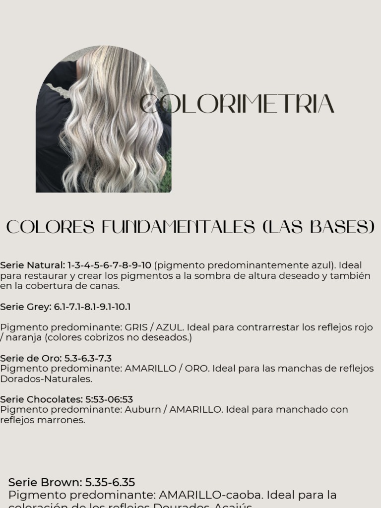 Tablas de Colorimetria PDF Pelo Pigmento