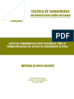 Reglamentación I, Aspectos Fundamentales Institucionales para La Formación Inicial Del Oficial de Carabineros