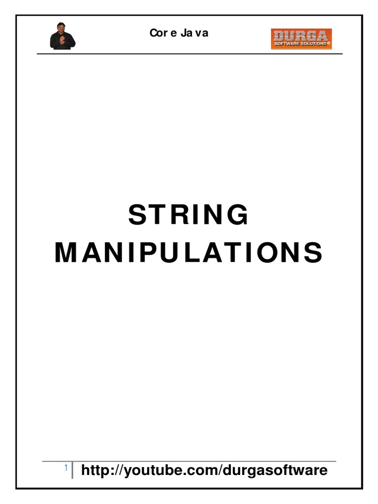 Java String Manipulation Overview | PDF | String (Computer Science ...