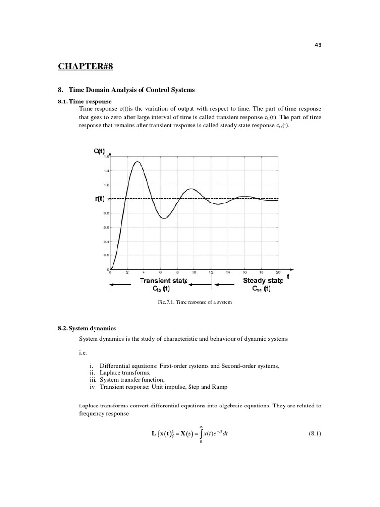 Time Domain ANALYSIS PDF Laplace Transform Applied Mathematics