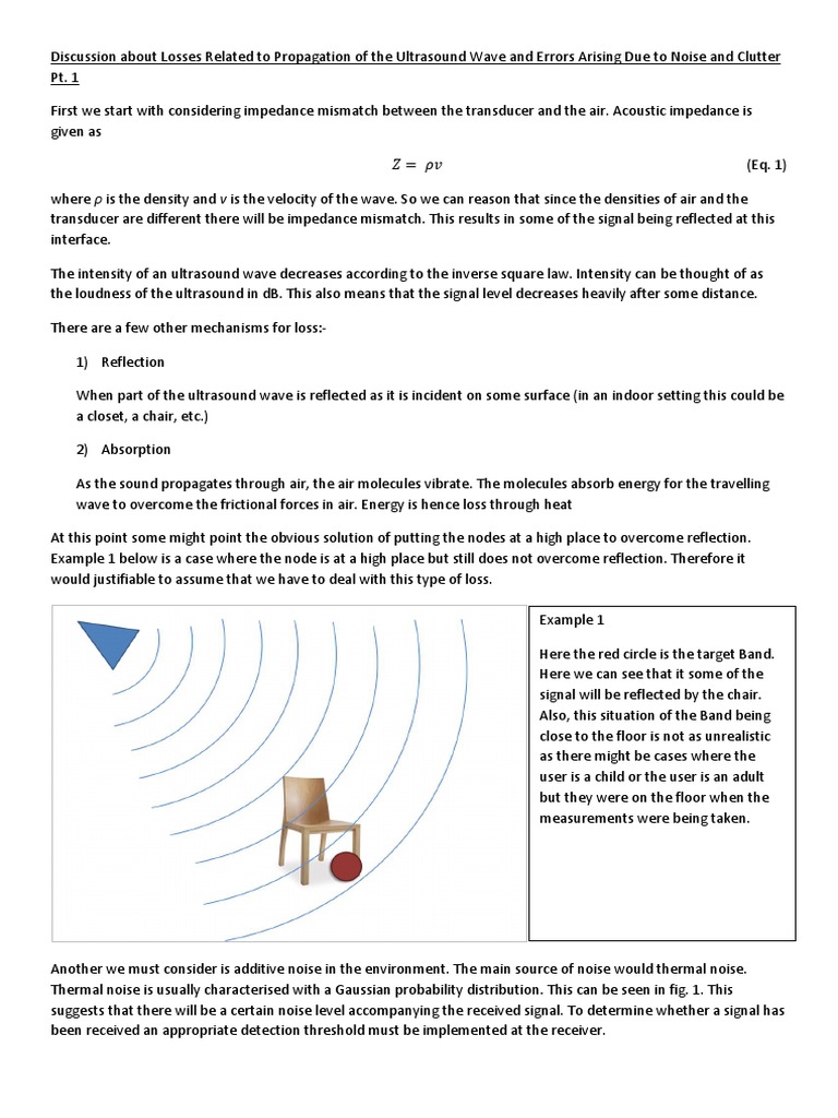 Ultrasound Wave Losses and Noise Effects | PDF | Telecommunications ...