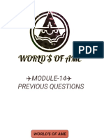 MODULE-14 Previous Questions: World'$ of Ame