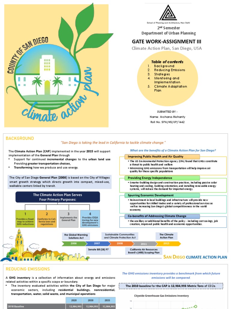 San Diego Climate Action Plan | PDF | Climate Change Mitigation ...