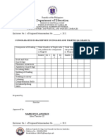 Department of Education: Consolidated Egra Report in English and Filipino (K-Grade 3)