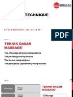 Teknik Dasar Massage