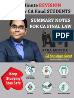 Last Minute Revision Notes by CA Sanidhya Saraf