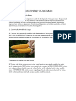 Applications of Biotechnology in Agriculture
