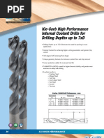 Ice-Carb High Performance Internal Coolant Drills For Drilling Depths Up To 7Xd