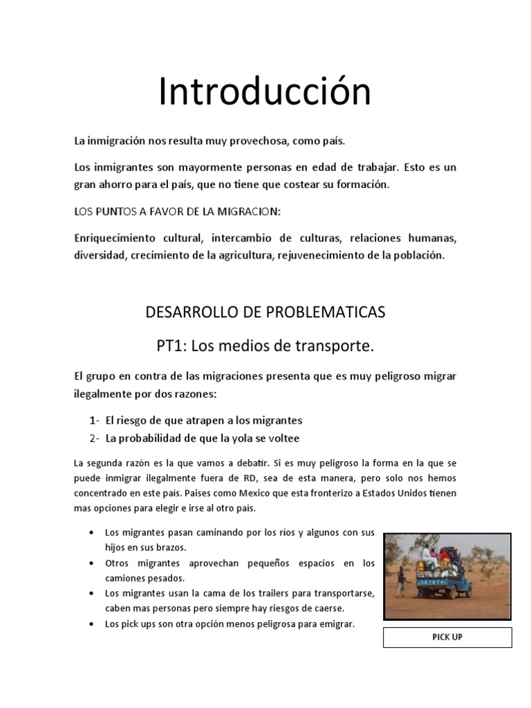 Beneficios y Desafíos de la Migración | PDF | Migración humana ...