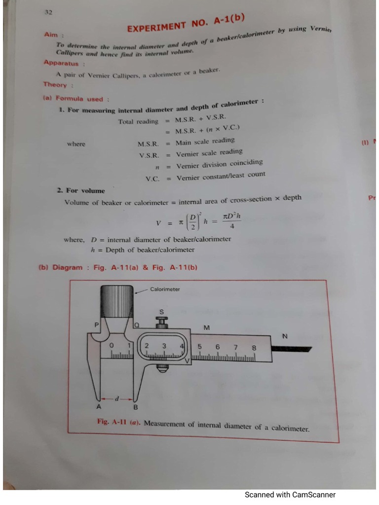 Vernier Calipers Activity PDF