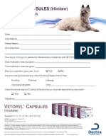 CAPSULES (Trilostane) : Vetoryl Monitoring Form