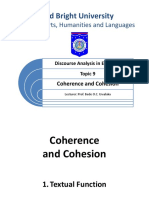 Topic 9 Coherence and Cohesion