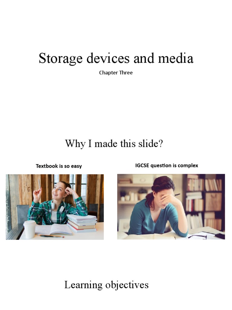 CH 3 (Storage Devices and Media) PDF Computer Data Storage Read