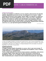 REGIÃO SUDESTE - Aspectos Naturais
