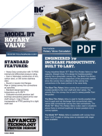 Model BT Rotary Valve: Standard Features