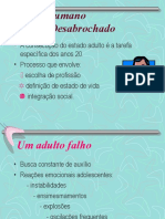 O processo de desabrochamento do ser humano na idade adulta