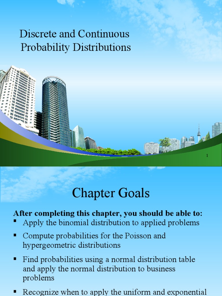 Discrete and Continuous Probability Distributions PPT BEC | Download ...