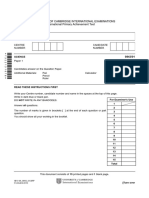 University of Cambridge International Examinations Cambridge International Primary Achievement Test