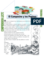 Ficha El Campesino y Los Pepinos para Tercero de Primaria