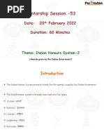 Session 53-Indian Honorus System 2-20022022